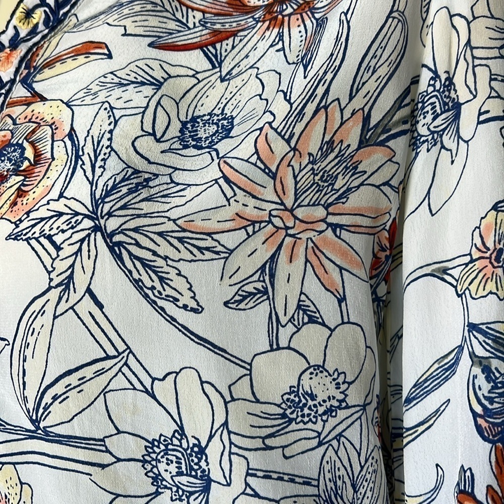Love Kyla Size Embroidered Floral Boho Peasant Top - Picture 4 of 8